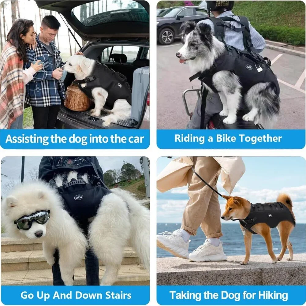 Wakytu Dog Lift Harness Sling/backpack Carrier for Dogs